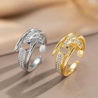 ราคา แหวน ทองแดงชุบ 18เค ตัวอักษรทองแท้หมุดเพทายเปิดแหวน (51507526657)