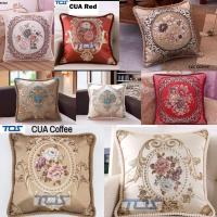 ราคา EMBROIDERED SOFA CUSHION COVER 48X48CM / ปลอกหมอนอิง / PREMIUM LUXURY QUALITY SOFA COVER / SOFA CUSHION (53202941320)