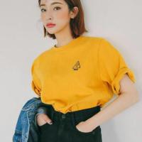ราคา Oversize สีเหลืองมัสตาร์ด ลาย rose (960128133)