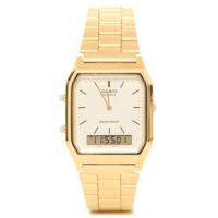 ราคา Casio นาฬิกาข้อมือผู้ชาย 2 ระบบ สายสแตนเลส รุ่น AQ-230GA-9DMQ ( สีทอง ) (294005389)
