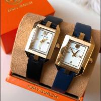 ราคา ♞,♘Tory Burch Tory Watch หน้าปัดทรงสี่เหลี่ยมสายหนังแท้ (24625669260)