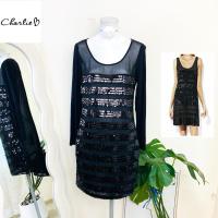 ราคา ไซด์ L แบรนด์ charlie b แท้ 100%เดรส ซีทรู งานเกล็ดวิบวับ สีดำ ใส่ออกงาน ทรงเข้ารูป เดรสออกงาน ชุดปาร์ตี้ (41850811966)