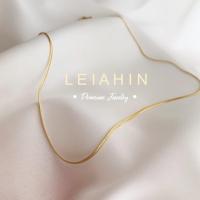 ราคา LEIAHIN【ไม่ลอกดํา สร้อยคอ】สร้อยเส้นบางเรียบง่าย ทอง 18K สร้อยคอสแตนเลสแท้ 100% ไม่มีจี้ โซ่งูกลม โซ่งูแบน สามารถใส่ตอนอาบน้ำได้ (16667718685)