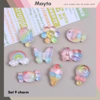 ราคา ชุดสติ๊กเกอร์ 9 ชิ้น เครื่องราง 3 มิติ ธีมครีมปลาสีรุ้ง พลาสติกแข็งติดรองเท้าแตะ เมย์โท จระเข้ เจบี-437 (47654914720)