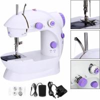 ราคา จักรเย็บผ้า ไฟฟ้า มินิ ขนาดพกพา Mini Sewing Machine จักรเย็บผ้าขนาดเล็ก พกพาสะดวก (สีม่วง) (2079132918)