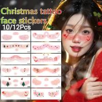 ราคา สติกเกอร์แต่งหน้าชั่วคราว 10/12 ชิ้น สำหรับการตกแต่งในงานปาร์ตี้คริสต์มาส (43068395087)