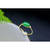 ราคา แหวนหยกเขียวจักรพรรดิ ตัวเรือนทองคำแท้ 18k หยกพม่าแท้สีธรรมชาติ Type A (57608967809)