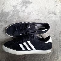 ราคา Hitam PUTIH รองเท้าผ้าใบ Adidas สีดําและสีขาว //Adidas Campus Vulc II (Core Black (28172748874)