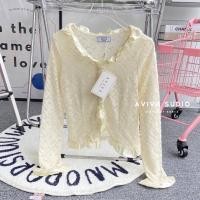 ราคา เสื้อลูกไม้แขนยาว แต่งระบาย (10866946340)