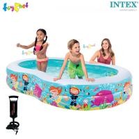 ราคา Intex สระเป่าลมลายนักดำน้ำตัวน้อยและสัตว์ใต้ทะเลแสนสนุก 2.62x1.60x0.46 ม. รุ่น 56490 + ที่สูบลมดับเบิ้ลควิ๊ก วัน (20784305828)