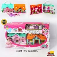ราคา บ้าน2หลัง+อุปกรณ์ 32524 บ้านจำลอง ของเล่น บ้านแฝด (6639540592)