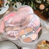 ราคา (วอร์มฟอร์) 4 Color Eyeshadow Palette Blush Eyeliner Eyeshadow Silkworm Highlight Brighten Contour Long-lasting Natural Makeup (50953778071)