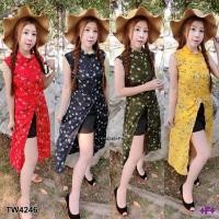 ราคา Set 2 ชิ้น เสื้อแขนกุดตัวยาวลายดอก +กางเกงขาสั้น TT4246 (15785505475)