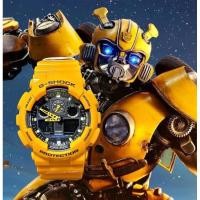 ราคา Casio G-Shock นาฬิกาข้อมือผู้ชาย สายเรซิ่น รุ่น GA-100A,GA-100A-9A,GA-100A-9ADR - สีเหลือง บับเบิ้ลบี (29519549449)