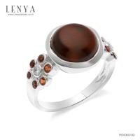 ราคา LENYA แหวนไทเกอร์อาย มีพลังปกป้องคุ้มครอง เสริมอำนาจบารมี ขนาด 10 มิล ตัวเรือนเงินแท้925 ชุบทองคำขาว (43922847788)