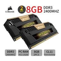 ราคา ใหม่ แรมหน่วยความจํา DIMM สีทอง สําหรับ Corsair VENGEANCE Pro 16GB 2x 8GB DDR3 OC 2400MHz PC3-19200U (22131849488)