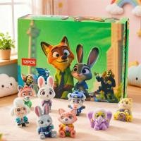 ราคา ใหม่ Zootopia 2 Judy Nick อุปกรณ์ต่อพ่วงเรซิ่น flocked กล่องตาบอดตุ๊กตารูปของเล่นเด็กของขวัญ (45903595253)