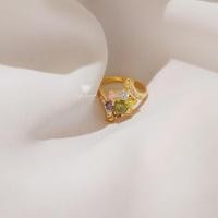 ราคา 095 - Ferna Rainbow Flower Crystal Ring (25903198153)