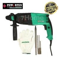 ราคา POWERTEX สว่านโรตารี่ 3ระบบ รุ่นPPT-RH-26-E มาตรฐานจากประเทศเยอรมัน พร้อมของแถม5ชิ้น (707611638)