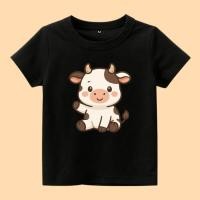 ราคา เสื้อยืดเด็กพิมพ์ลายวัวน่ารัก (43680346348)