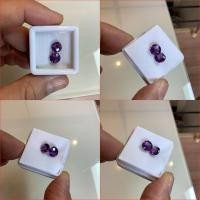 ราคา NO.0040 พลอยแท้ดิบม่วงอเมทิส ทรงกลม สีม่วงเข้ม ขนาด 7 มิล จำนวน 2 เม็ด น้ำหนัก 2.10 กะรัต แหล่งที่มา บลาซิล (26924208342)