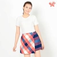 ราคา กางเกงกระโปรงผู้หญิง [Papillon] Women Yuri Shorts - Modern Thai Plaid ผ้าขาวม้าไทย เอวสูง ซิปข้าง ยางยืดหลัง กระเป๋าซ่อน (47556874430)