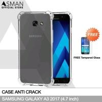 ราคา ป้องกันการแตก Samsung Galaxy A3 2017 / A320 (4.7") | เคสนิ่มป้องกันการกระแทก+กระจกนิรภัยฟรี (43857659770)