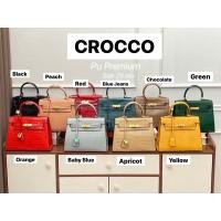 ราคา กระเป๋าสั่งผลิตรุ่น KL crocco size 25 cm อะไหล่สีทอง พร้อมสายสะพาย (224627965)