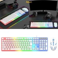 ราคา Amon Gaming Keyboard and Mouse Combo LED Backlit 104 คีย์คีย์บอร์ด Mechanical Feel (57459555373)