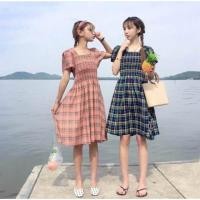ราคา เดรสลายสก๊อตไขว้หลัง (1365165893)