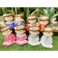 ราคา กระถางเซรามิค รูปการ์ตูนชายหญิงเพ้นท์สีน่ารัก ช่องปลูกกว้าง3.5นิ้ว สูง7.5นิ้ว ฐานกว้าง6นิ้ว (21924679047)