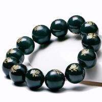 ราคา Hotan หยกสร้อยข้อมือหยกสีเขียวสำหรับผู้ชายหยก Bronzing Fu ตัวอักษรพระพุทธรูปสร้อยข้อมือ Xinjiang Hotan หยก (26460900833)