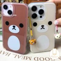 ราคา คู่การ์ตูน Big Head Bear Emoji RilakkumaสําหรับIPhone 17 11 16 14 13 12 16E 15 Pro Max 7Plus XS Max X XR 17 15 16 8 14 7 Plus SE 2020 ใหม่สีขาวIMD Soft Cover (26133668615)