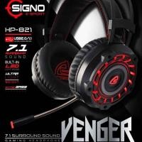 ราคา SIGNO E-Sport 7.1 Surround Sound Vibration Gaming Headphone รุ่น VENGER HP-821 (43055416926)