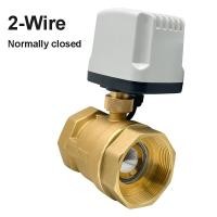 ราคา 1/2 3/4 1 2 ปกติปิด IP65 กันน้ํา Motorized Ball Valve 2 สายทองเหลืองบอลวาล์วไฟฟ้า Big Torque โลหะมอเตอร์ (45701903189)