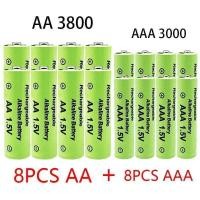 ราคา NI 1.5V MH แบตเตอรี่ชาร์จ AA AAA อัลคาไลน์ 3800-3000mah สำหรับไฟฉาย ของเล่น นาฬิกา เครื่องเล่น MP3 แ (42376328961)