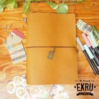 ราคา ฝาครอบหนังแท้ TRAVELERS NOTEBOOK (MIDORI) A5 - CAMEL (28331537476)