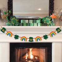 ราคา St Patricks Day แบนเนอร์ตกแต่ง St Patricks Day Garland Decor Saint Patricks Day Irish สีเขียวตกแต่งสําหรับ Home Party St Patties Day แบนเนอร์ตกแต่งวันเกิด (Shamrock Rainb (40729366041)
