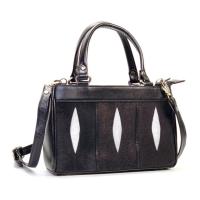 ราคา กระเป๋าหนังกระเบนแท้2หูสะพายยาวสีดำ ซิปคู่ (1858327799)