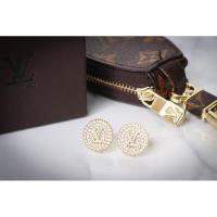 ราคา ต่างหู LV วงกลมประดับเพชร (A110) (5658369084)