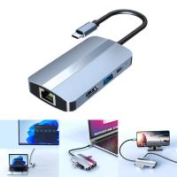 ราคา ฮับ USB Type C 6 in 1 4K 30Hz HD 87W PD อะลูมิเนียมอัลลอย พอร์ต 2.0 3.0 (41024255148)