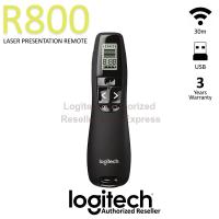 ราคา Logitech R800 Wireless Presenter Laser Pointer - Black (สีดำ) ประกันศูนย์ 3ปี ของแท้ (6981063345)