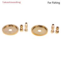 ราคา (Takashiseedling) รอกตกปลาหล่อเหยื่อไดรฟ์ทองแดงและเกียร์คลัตช์ Pinion อะไหล่ DIY ซ่อมเกียร์ทองเหลืองสําหรับตกปลา (53758608921)