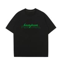 ราคา เสื้อยืดผ้าฝ้ายพิมพ์ลายhaas เสื้อยืดแขนสั้น unisex ผู้ชาย ผู้หญิง ลายสรีน haas jeans (48004723245)
