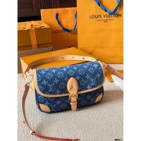 ราคา กระเป๋าผ้ายีนส์Louis Vuitton ทรง Baguette สะพายไหล่สองทาง พร้อมสายสะพาย-underarm (51309641237)