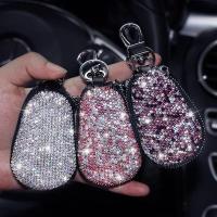 ราคา Universal Diamond Car Key Holder Storage Case Luxury Crystal Keychains Key Cover Bag Wallet for BMW Lada Benz Keychain (26461870685)