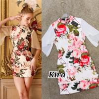ราคา เดรสลายดอกกุหลาบสวยไฮโซ งานป้ายKira (2116943368)