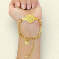 ราคา 750 สร้อยข้อมือจานรักไทเทเนียมนูน (48305767638)