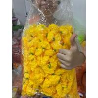 ราคา ดอกดาวเรือง ดอกดาวเรืองสีเหลืองสด 1ถุง 500 ดอก แบบจุใจ ดาวเรืองปลอม ดาวเรืองผ้า มีรูร้อยง่ายๆๆ พร้อมส่งจากไทย (24981344043)