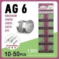 ราคา 1.55V 10PCS-50PCS AG6 371 SR920SW LR920 SR927 171 370 L921 LR69 SR920 แบตเตอรี่กระดุมสำหรับนาฬิกา ขอ (54301212503)